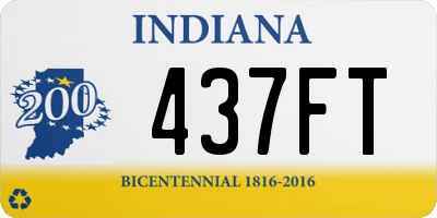 IN license plate 437FT