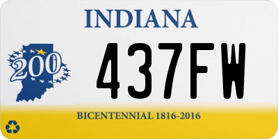 IN license plate 437FW