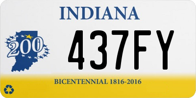 IN license plate 437FY