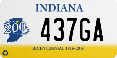 IN license plate 437GA