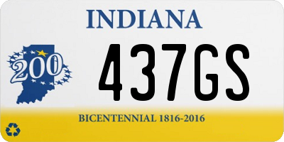 IN license plate 437GS