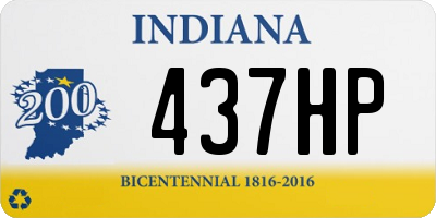 IN license plate 437HP