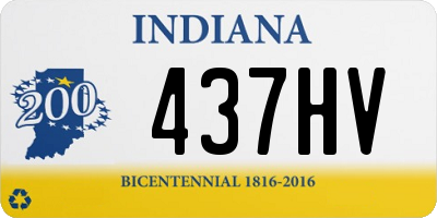 IN license plate 437HV