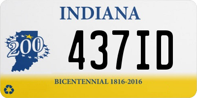 IN license plate 437ID