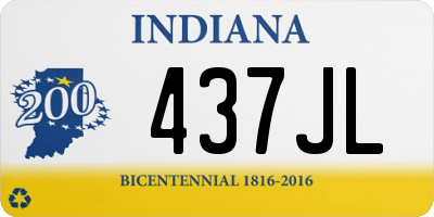 IN license plate 437JL