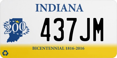 IN license plate 437JM