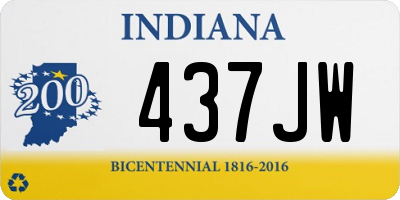 IN license plate 437JW