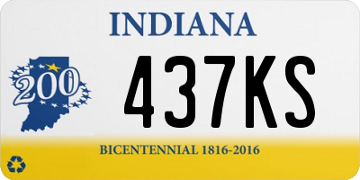 IN license plate 437KS