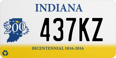 IN license plate 437KZ