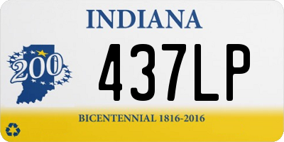 IN license plate 437LP