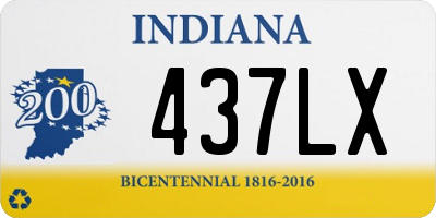 IN license plate 437LX