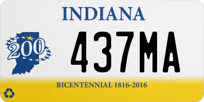 IN license plate 437MA