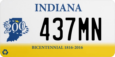 IN license plate 437MN