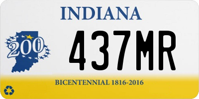 IN license plate 437MR