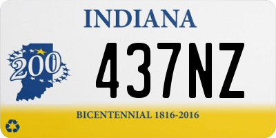 IN license plate 437NZ