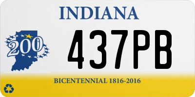 IN license plate 437PB