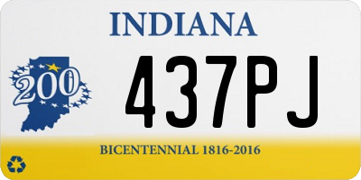 IN license plate 437PJ