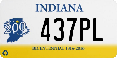 IN license plate 437PL