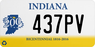 IN license plate 437PV