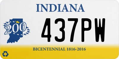 IN license plate 437PW