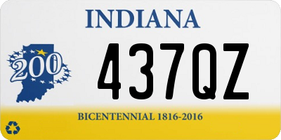 IN license plate 437QZ