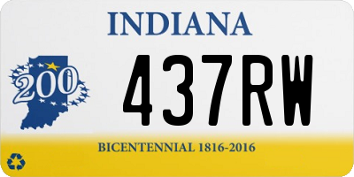 IN license plate 437RW