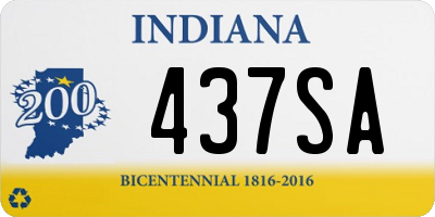 IN license plate 437SA