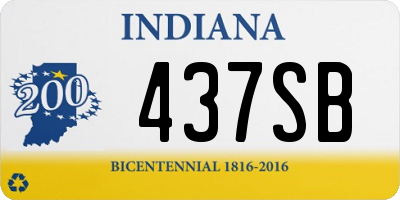 IN license plate 437SB