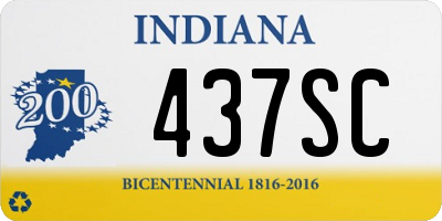 IN license plate 437SC