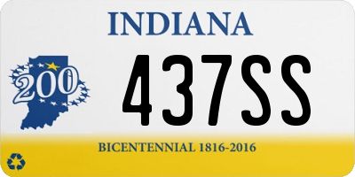 IN license plate 437SS