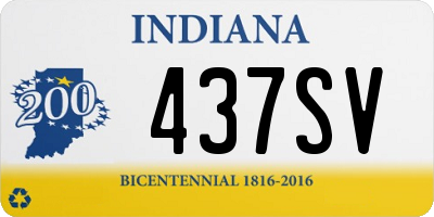 IN license plate 437SV