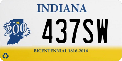 IN license plate 437SW