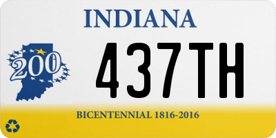 IN license plate 437TH