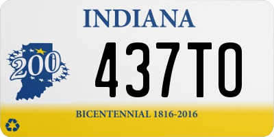 IN license plate 437TO