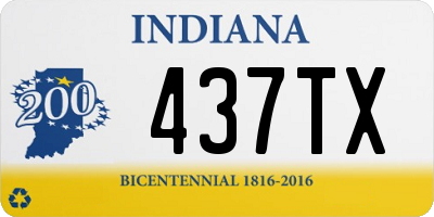 IN license plate 437TX