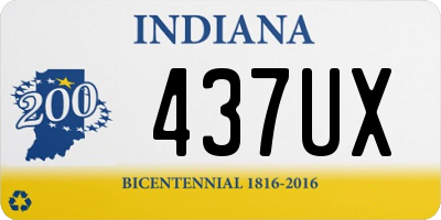 IN license plate 437UX