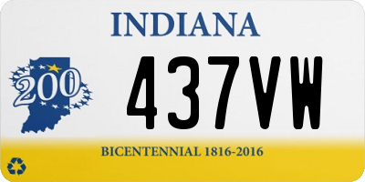 IN license plate 437VW