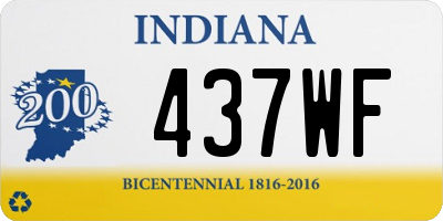 IN license plate 437WF