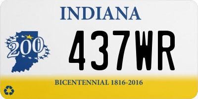 IN license plate 437WR