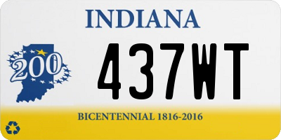 IN license plate 437WT