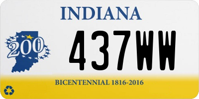 IN license plate 437WW