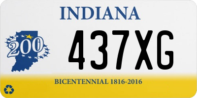 IN license plate 437XG