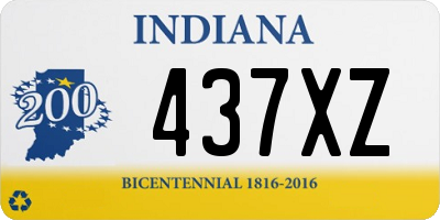 IN license plate 437XZ