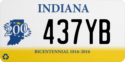 IN license plate 437YB