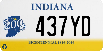 IN license plate 437YD