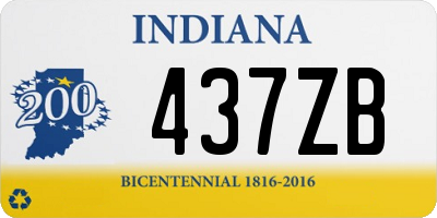 IN license plate 437ZB