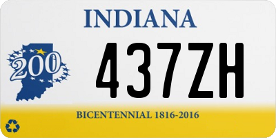 IN license plate 437ZH