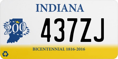 IN license plate 437ZJ