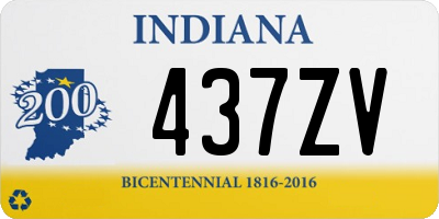 IN license plate 437ZV