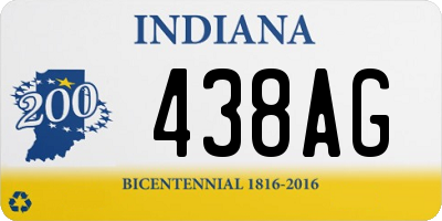 IN license plate 438AG